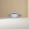 Silver lampshade pendant lamp, modern and simple Nordic style ceiling lamp for living room and bedroom Specification image